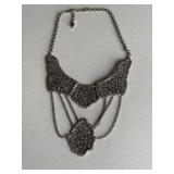 Ornate Vintage Filigree Bib Necklace