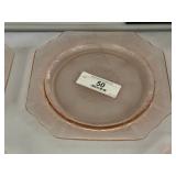 Pink Depression Glass Plate