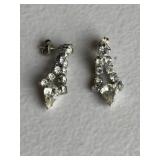 Art Deco Rhinestone Earrings