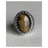 Large Vintage Tigers Eye Ring