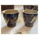 2 Vintage Pottery Cups