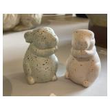 Ceramic Speckled Rabbit Figurines
