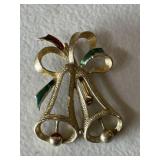 Enamel Vintage Bells Brooch