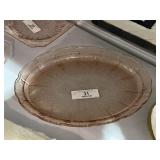 Pink Depression Glass Platter