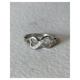 Sterling Silver Infinity Heart Ring
