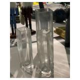 3 Vintage Crystal Bud Vases