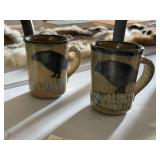 Pair of Vintage Pottery Mugs