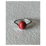 Southwest Style Coral Ring