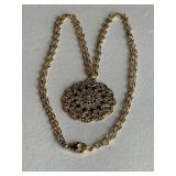 Vintage Ornate Filigree Necklace
