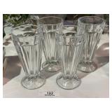 4 Vintage Soda Fountain Glasses