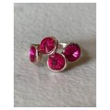 Hot Pink Rhinestone Ring