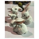 Porcelain Rabbit Figurines