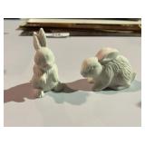 Porcelain Rabbit Figurines