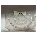 Pink Depression Glass Plate