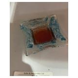 Hand Blown Art Glass Trinket Tray