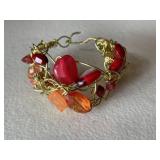 Large Retro Wire Wrapped Bracelet