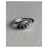 Sterling Silver Sapphire Ring