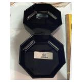 Fance Black Glass Candy Dishes