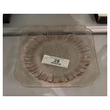 Pink Depression Glass Plate