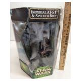 Star Wars AT-ST & Speeder Bike Set w/ Box