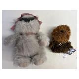 Star Wars Plush Lot Ewok & Chewbacca