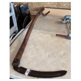 Antique Long Handled Scythe