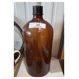 Vintage Medium Amber Glass Bottle