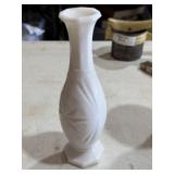White Milk Glass Bud Vase