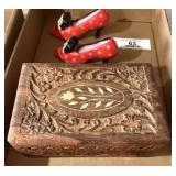 Carved Wood Box & Betty Book High Heels