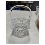Signed Crystal Glass Basket