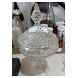 Large Crystal Cut Glass Candy / Nut Dish