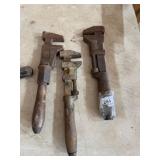 Lot of Vintage Adjustable Hammer Pipe Wrenches