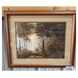 Signed Framed Art Buck Print