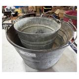 2 Vintage Galvanized Buckets
