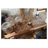 Large Lot of Stemware & Lights