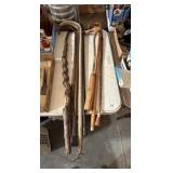 Lot of Canes & Vintage Walking Stick