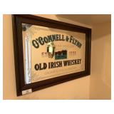 Old Irish Whiskey Advertising Mirror