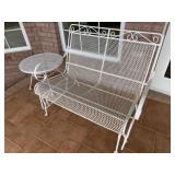 Iron Patio Glider & Table