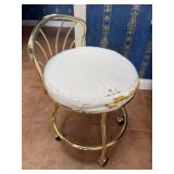 Rolling Vanity Stool & Rug