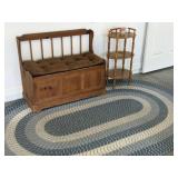 Storage Bench, Rug & Side Table