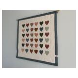 Hanging Heart Decorated Quilt