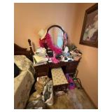 Mirrored Vanity & Bench