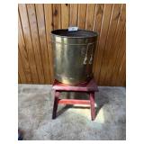 Brass Can & Step Stool