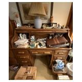 S Curve Roll Top Desk & Misc.