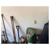 Long Handled Tools, Old Office Chair & Misc.