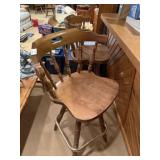 Pair of Swivel Top Bar Stools