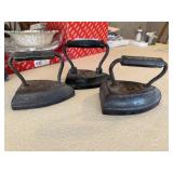 3 Antique Sad Irons