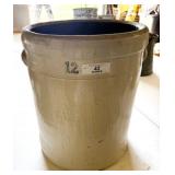 12 Gallon Stoneware Crock Jar