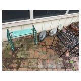 Pictured Planters, Garden Bench & Dï¿½cor