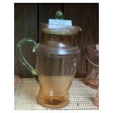 Pink Depression Glass Pitcher